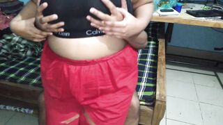 My Girlfriend mom sucks my big cock while I'm pisses in bathroom then Hughes cums inside her big ass - Anal sex - 13 image