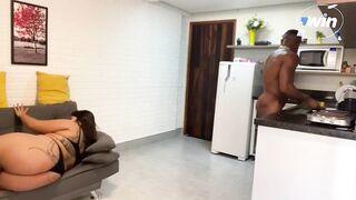 BBW moaning a lot on the pole