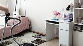 I spied on my mother-in-law and how she was cleaning up the room naked - 13 image