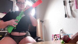 Smashing Balls with Feet, Pounding with Hands, Nerf Hits and Cumshots Fired