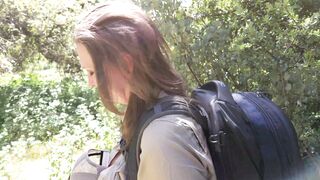 A Sexy Mature MILF Park Ranger Sucks And Fucks A Lost Hiker Till He Shoots his Load On Her Huge Tits.-Roxie the MILF Park Ranger