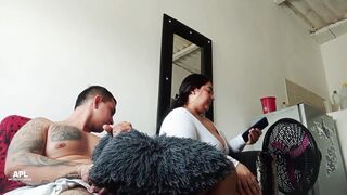 Step brother, are you masturbating? Come and I'll help you with that cock and I'll give you your happy ending