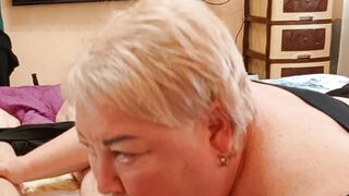 Mother-in-law loves to give me a deep blowjob