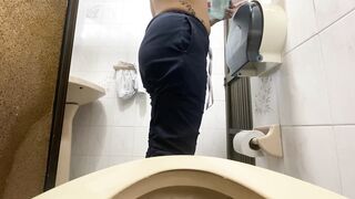 Careless nurse is filmed in public restroom in office - 5 image