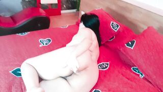 View from behind of thick stepmother