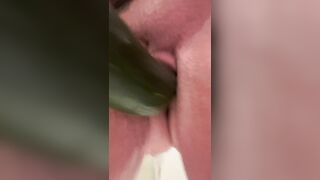 Cucumber dildo in Shower - 12 image