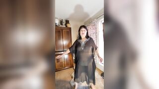 70 Year Old, Undressing, Maturbating, Then Putting on My Very Tight Dress