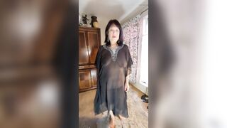 70 Year Old, Undressing, Maturbating, Then Putting on My Very Tight Dress