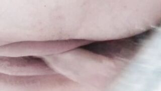 mother-in-law's meaty pussy filled with cum