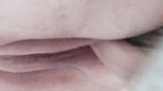 mother-in-law's meaty pussy filled with cum