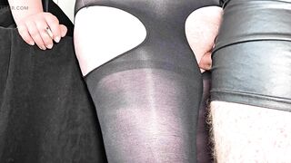 FUCKING A GIRL WITH A ANGLED VIRGIN PICK, AND CUM IN HER (CUM ON NYLON)