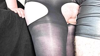 FUCKING A GIRL WITH A ANGLED VIRGIN PICK, AND CUM IN HER (CUM ON NYLON) - 3 image