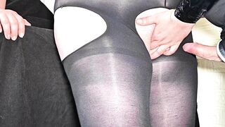 FUCKING A GIRL WITH A ANGLED VIRGIN PICK, AND CUM IN HER (CUM ON NYLON) - 6 image