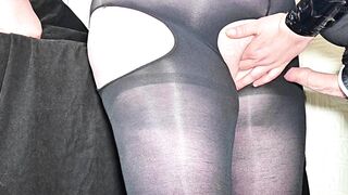 FUCKING A GIRL WITH A ANGLED VIRGIN PICK, AND CUM IN HER (CUM ON NYLON) - 8 image