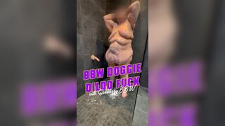 BBW doggie dildo masturbation with OohhLizzyBBW - 1 image