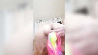 Granny with Hairy Pussy Anal Masturbation with My Butt Plug - 13 image