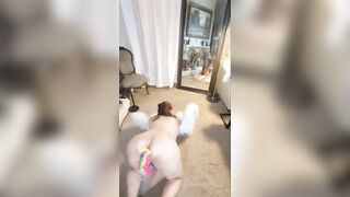 Granny with Hairy Pussy Anal Masturbation with My Butt Plug - 3 image