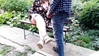 I took my dick out in front of my mother-in-law and came on her bare legs