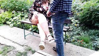 I took my dick out in front of my mother-in-law and cume on her bare legs - 14 image