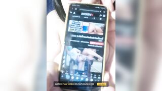 Fat Thai BBW Squirting with Dildo While Watching Porn - 9 image