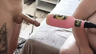 fingering a dick with a sex machine and cumming - 1 image