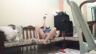 A mature stepmother with a plump ass and big tits masturbates at home on the couch. Do you want to fuck her? PAWG. ASMR. BBW. amateur fetish 2 - 3 image