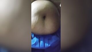 BIG BELLY FETISH AUNTY Playing with big belly an big tits - on paid group call of 5- belly bottom squeezed and big boobs shaking - 3 image