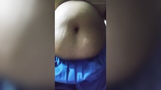 BIG BELLY FETISH AUNTY Playing with big belly an big tits - on paid group call of 5- belly bottom squeezed and big boobs shaking - 4 image
