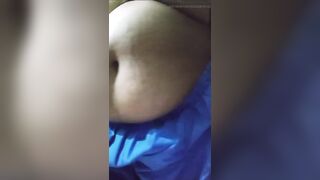 BIG BELLY FETISH AUNTY Playing with big belly an big tits - on paid group call of 5- belly bottom squeezed and big boobs shaking - 6 image