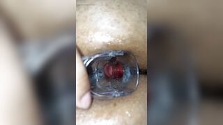 Kendall 9 masturbates her tight anus with a speculum - 10 image