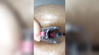 Kendall 9 masturbates her tight anus with a speculum