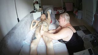 massage and milking of a penis to a cumshot