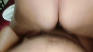 Cowgirl granny riding cock of big-assed 25-year-old girl