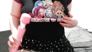 BBW Big natural breast teasing, with toys - 13 image