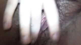 Rubbing my clit and fingering my pussy