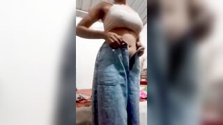 School Girl bra underwear removing - 6 image