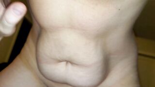 Sexy milf strips, sucks, squats, and squirts for hard cock pov from below