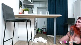 Spanish BBW Redhead Leia Saez Films Herself Banging Her Own Best Friend for Us! - 10 image