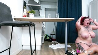 Spanish BBW Redhead Leia Saez Films Herself Banging Her Own Best Friend for Us! - 14 image