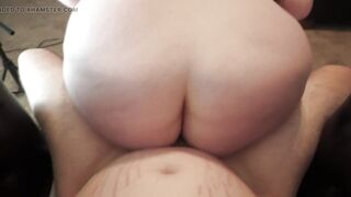 fucking a huge cock until he busts on my ass