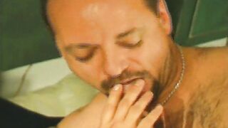 Sexy BBW gets her pussy hammered by a man after she masturbates with a toy