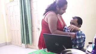 Chubby Big Boobs Wife Weekend Sex with Husband While Watch Porn - 3 image