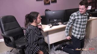AuntJudy'sXXX - 40yo Busty BBW Office MILF Cassy Fucks the It Guy - 3 image