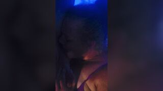 BBW Riding Dildo While Giving Blowjob