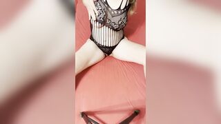 Sb in a black lingerie