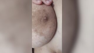 Closeup small nipple big areola play - 3 image