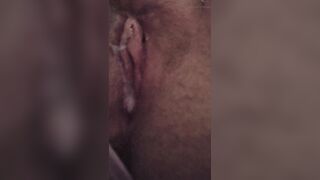 Playing with his cum