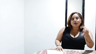 ENF Big Ass latina Waitress loses her clothes