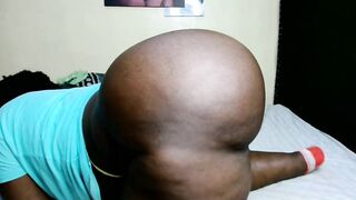 Side view of my Monster big black mega Ass