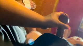 Amateur handjob big cum